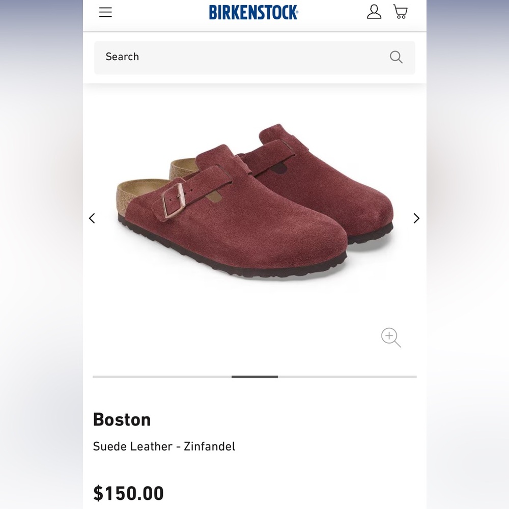 Birkenstock Boston Suede Size 37
